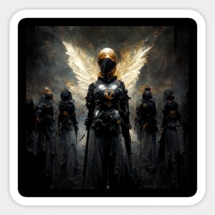 Dark Army of the Angels | Black and Gold Sticker